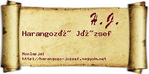 Harangozó József névjegykártya